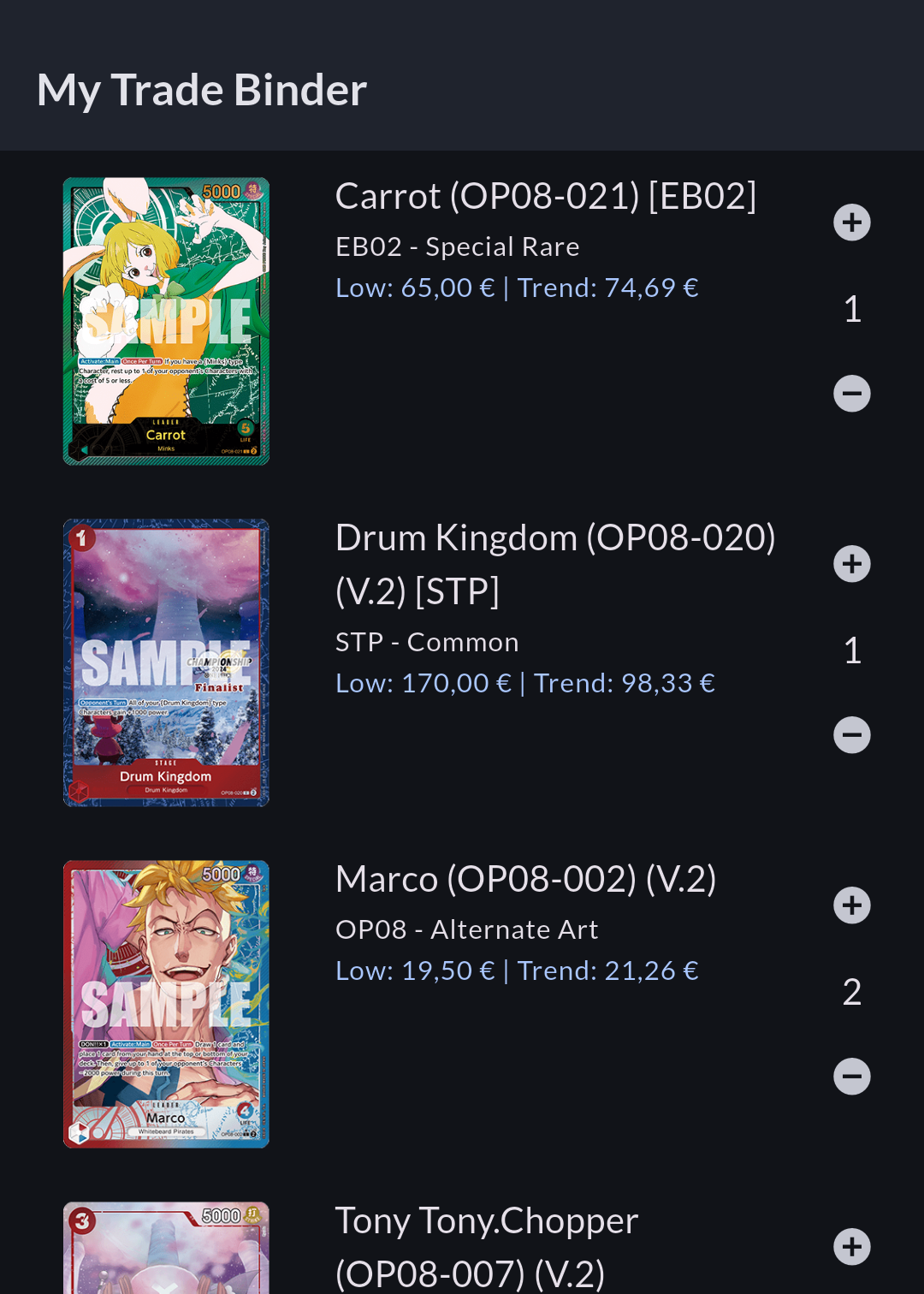 Your Trade Binder, Simplified