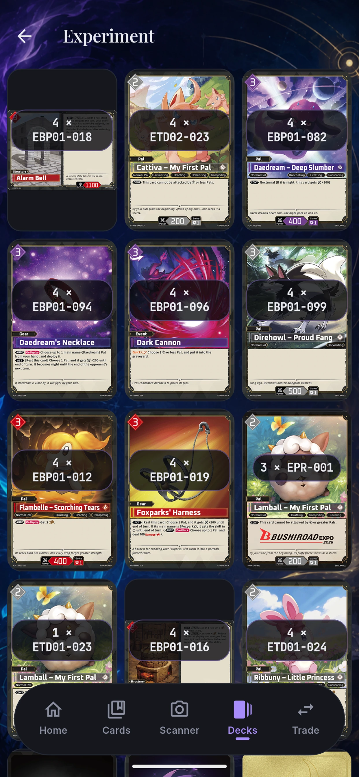 Deck detail — Palworld