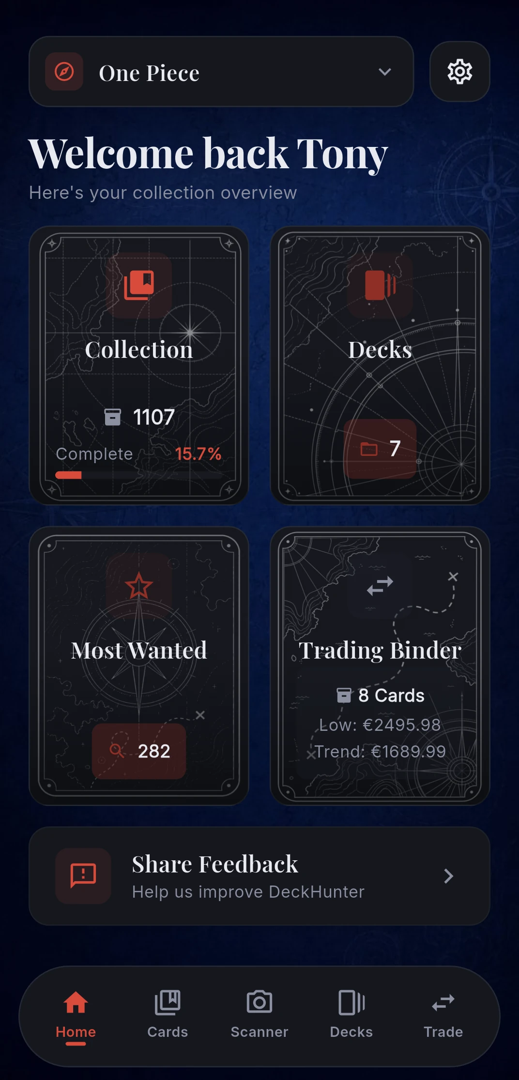 DeckHunter home — One Piece