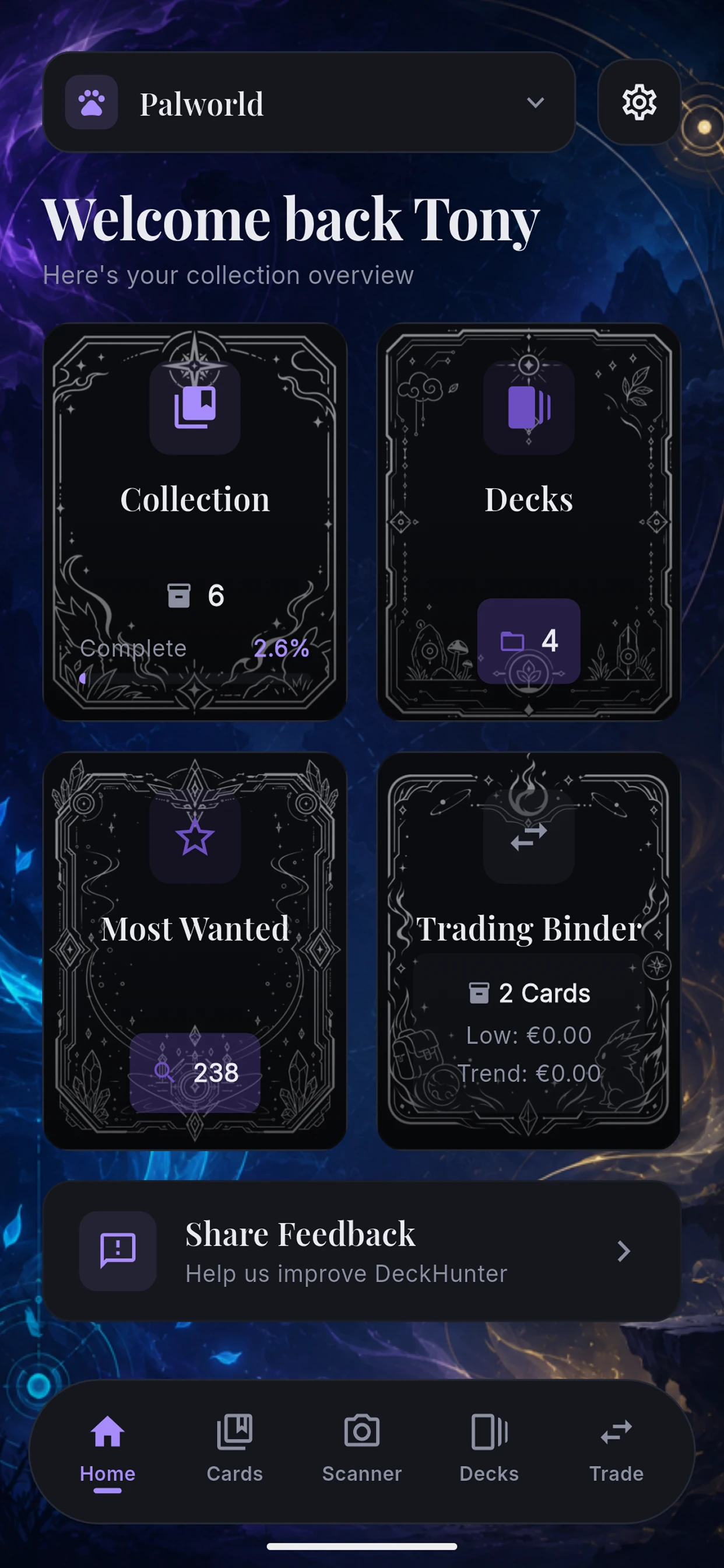 DeckHunter home — Palworld
