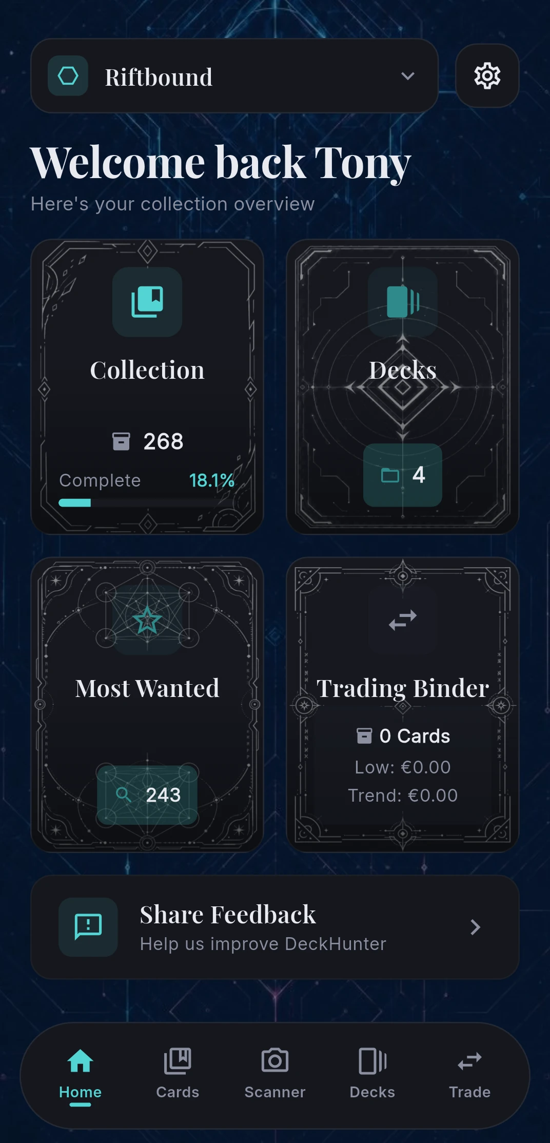 DeckHunter home — Riftbound
