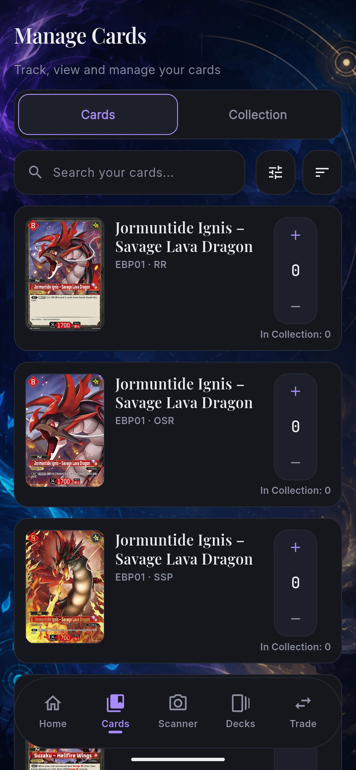Manage cards — Palworld
